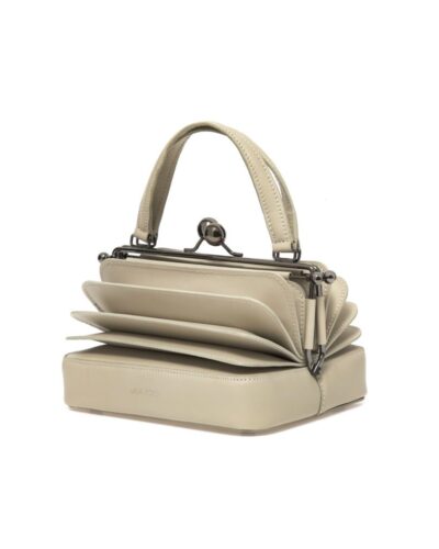 Bolsa Sanfona - Couro Off-White