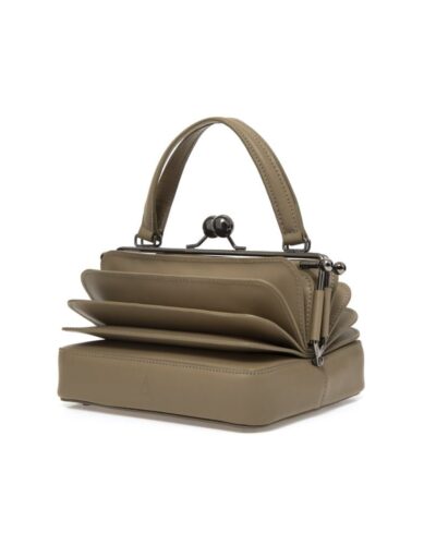 Bolsa Sanfona - Couro Oliva