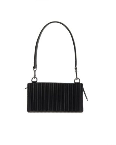 Bolsa Leque - Couro Preto