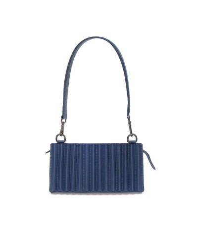 Bolsa Leque - Couro Azul