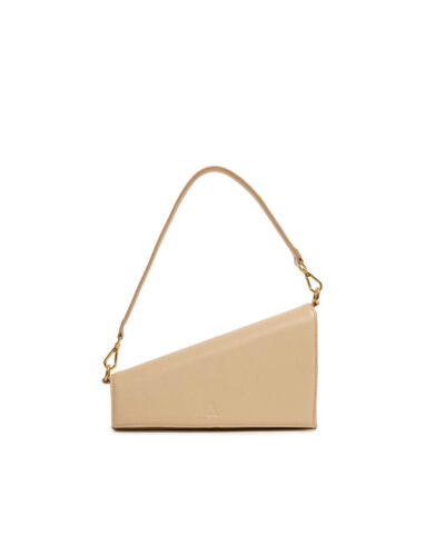 Bolsa Assimétrica - Couro Creme